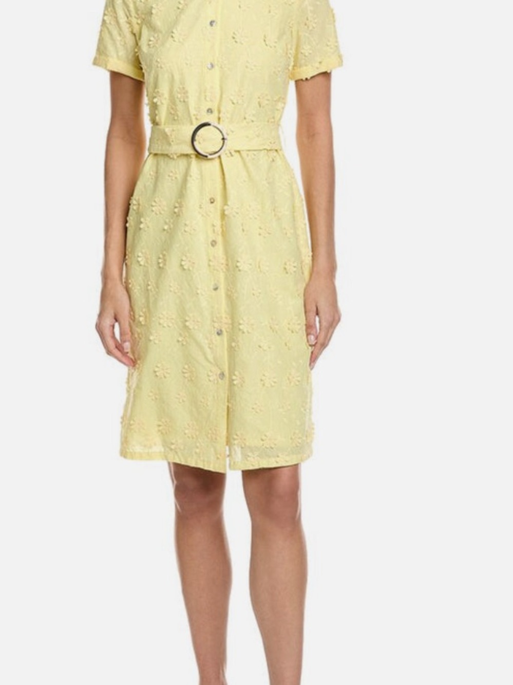 Nanette Lepore Short Sleeve Dress in Lemon Meringue